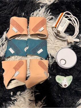 Owlet Baby Sock Kit with Sensor Pod - Peach & Teal